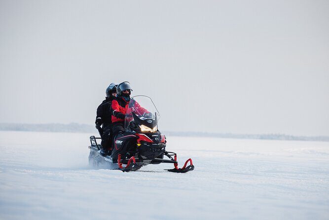 Ice Fishing and Snowmobile Safari Combo in Lapland - Snowmobile safari on shared machines: fast enough to feel it