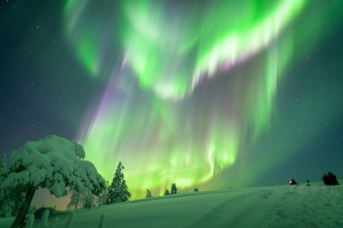 Northern Lights Snowmobile Driving Safari - Northern Lights, Snowmobiles, and a Teepee Without Streetlights