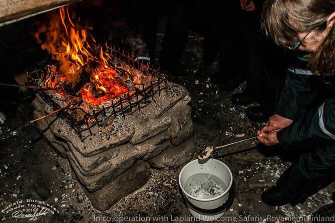 Northern Lights Snowmobile Sleigh Ride - Tepee Campfire Waiting: Snacks, Warm Drinks, and the Best Kind of Patience