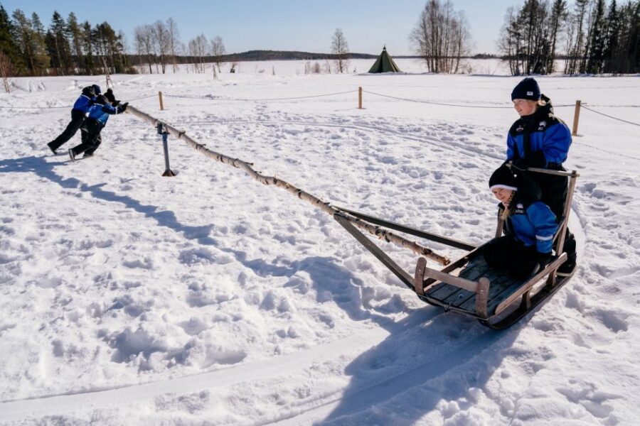 Rovaniemi: Full-Day Snow and Fun Activities - Huskies Up Close: The 500 m Safari and Petting Time