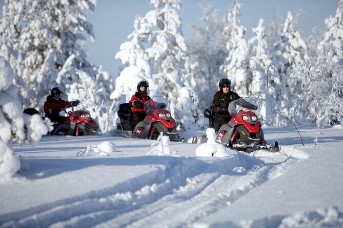 Snowmobile Safari 2h - Entering the Ride: Frozen River to Forest Tracks